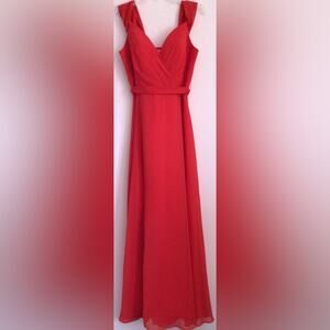 Vnaix High Slit Prom Evening maxi dress red size medium
